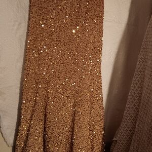 Elegant Gold Sequin Mermaid Dress